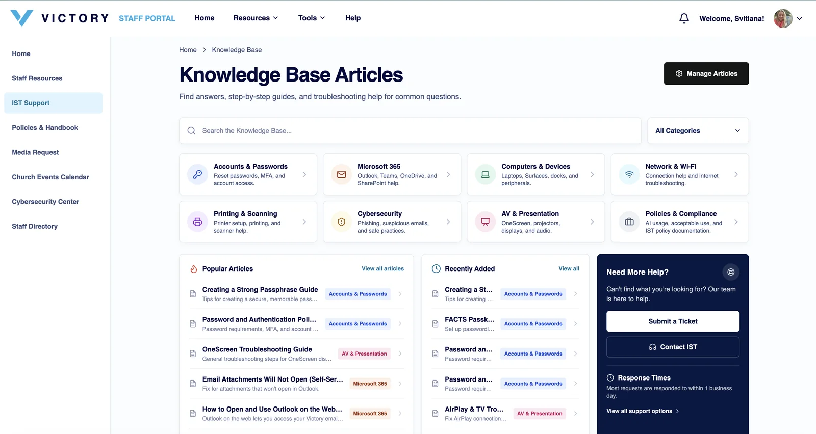 Knowledge Base articles